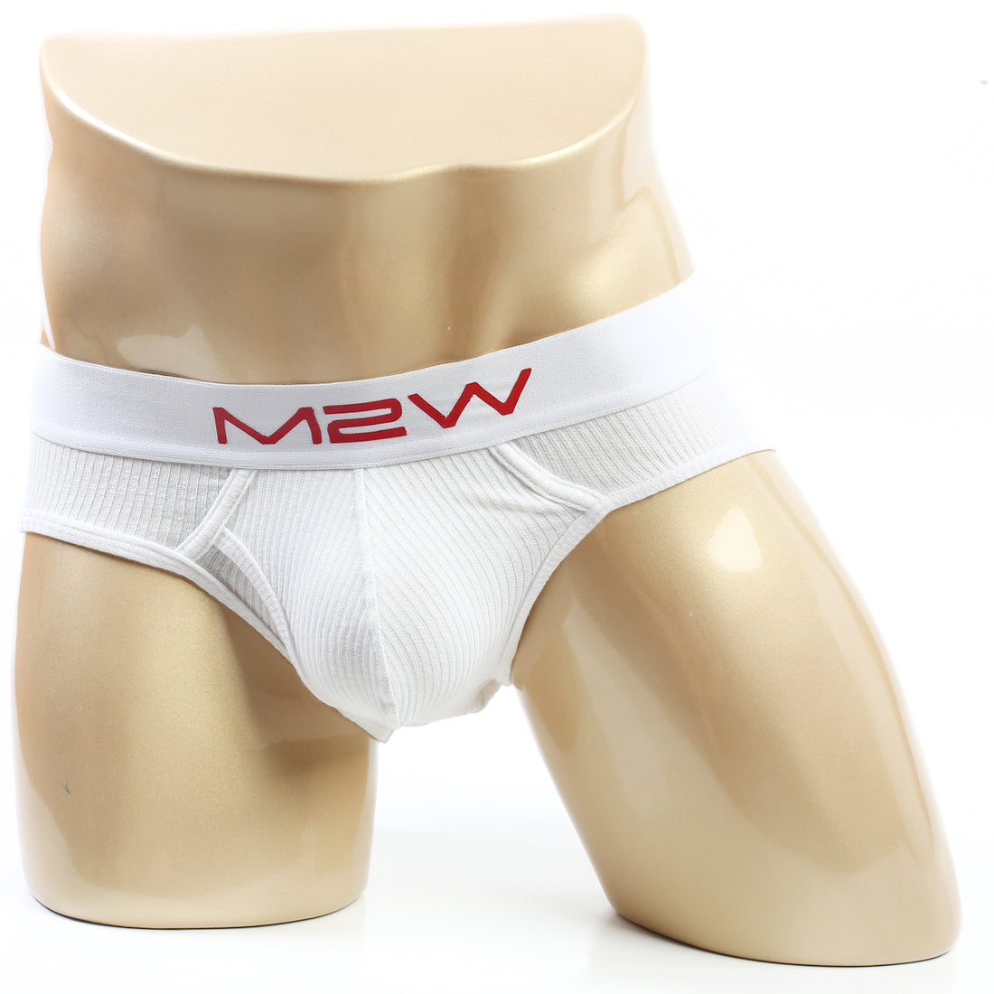 [M2W] Bold Ribbed Brief White (1103-04)