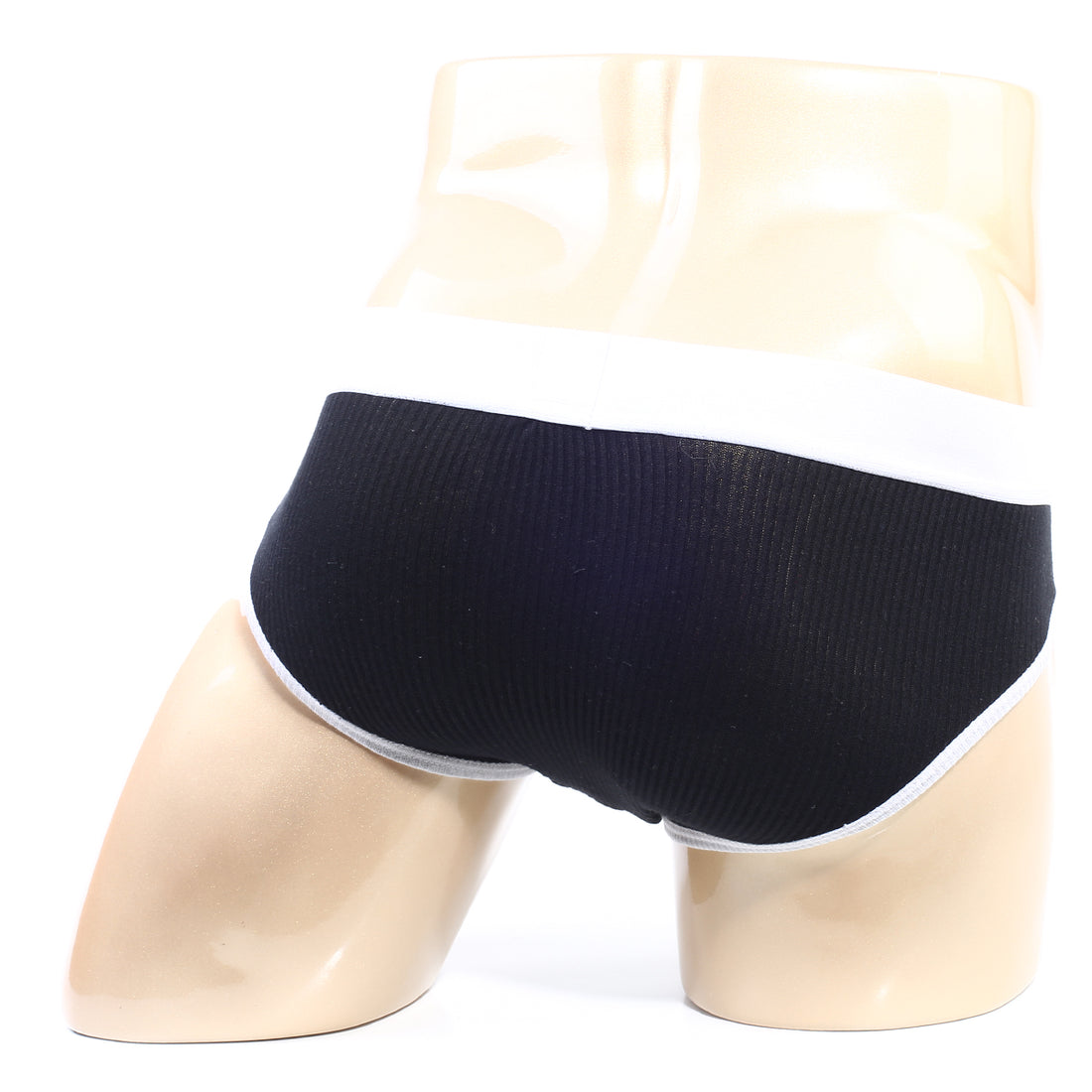 [M2W] Bold Ribbed Brief Black (1103-05)