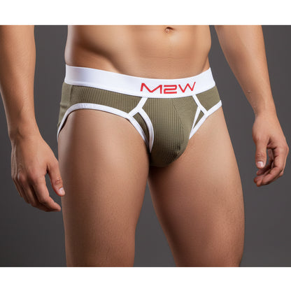 [M2W] Bold Ribbed Brief Green (1103-06)
