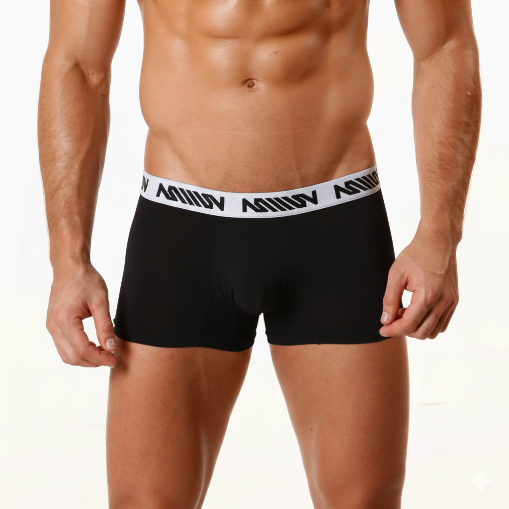 [M2W] Microfiber Short Boxer 7인치 Black (2022-20)
