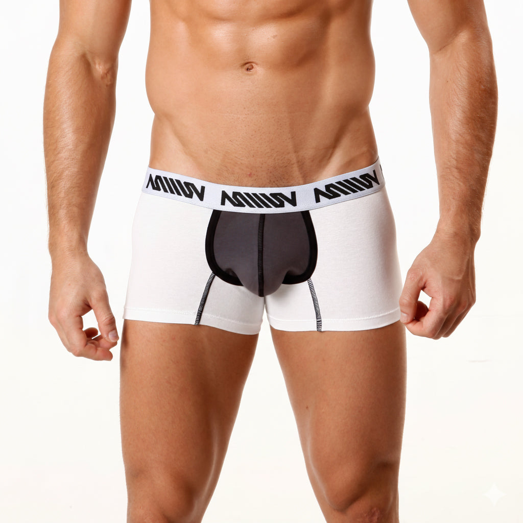 [M2W] Cotton Short Boxer White 7Inch (3022-C00)