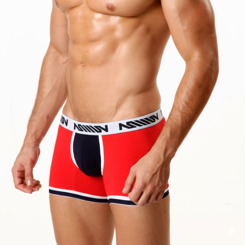 [M2W] Multi Color Short Boxer 7Inch RED (3022-M12)
