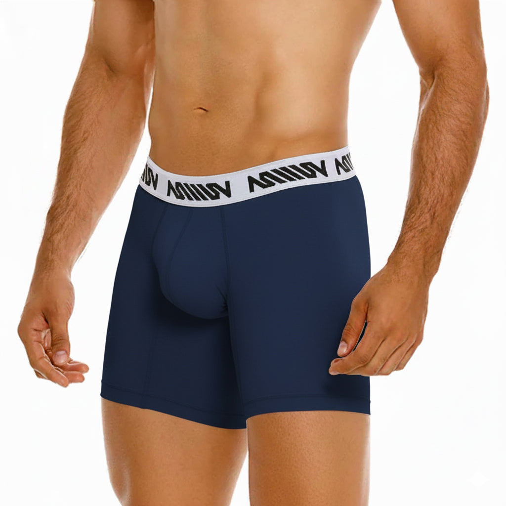 [M2W] Cotton Mid Boxer 10Inch Navy (3023-28)