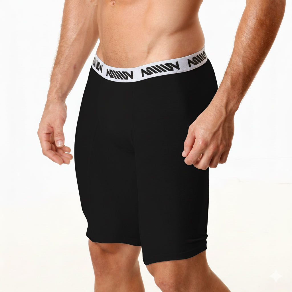[M2W] Cotton Long Short 15Inch Black (3024-20)