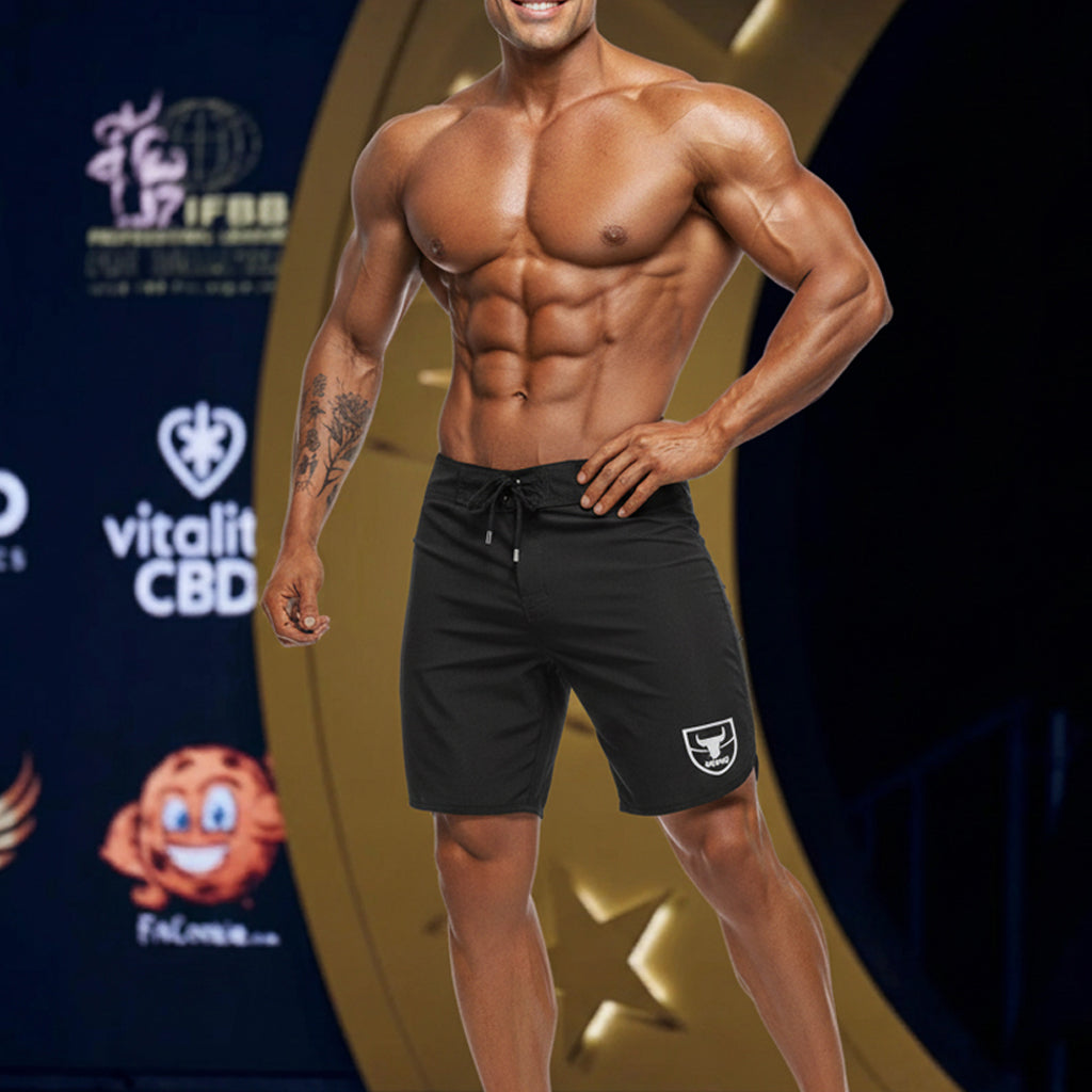 [MetroMuscleWear] Intenso Physique Board Short Black (4716-21)