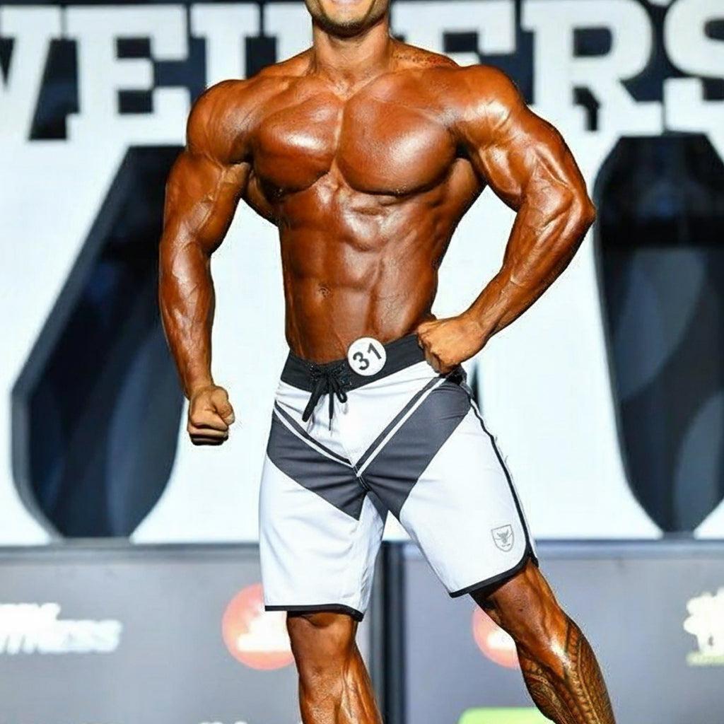 [MetroMuscleWear] Mark Physique Board Short White (4716-31)