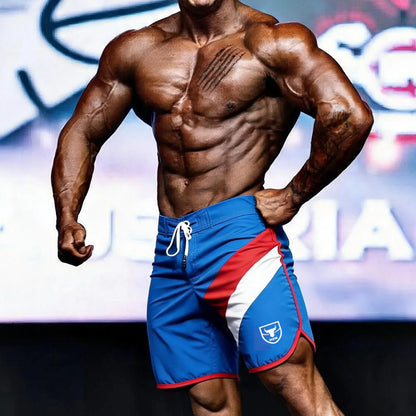 [MetroMuscleWear] IFBB Pro Mens Physique Board Short Royal (4717-18)