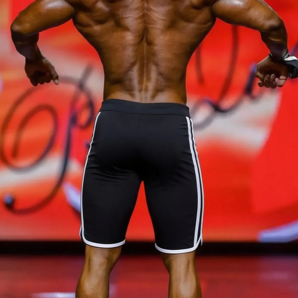 [MetroMuscleWear] IFBB Pro Mens Physique Board Short Black (4717-20)