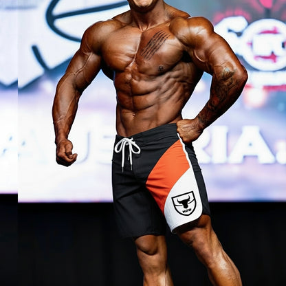 [MetroMuscleWear] IFBB Pro Mens Physique Board Short Black (4717-20)