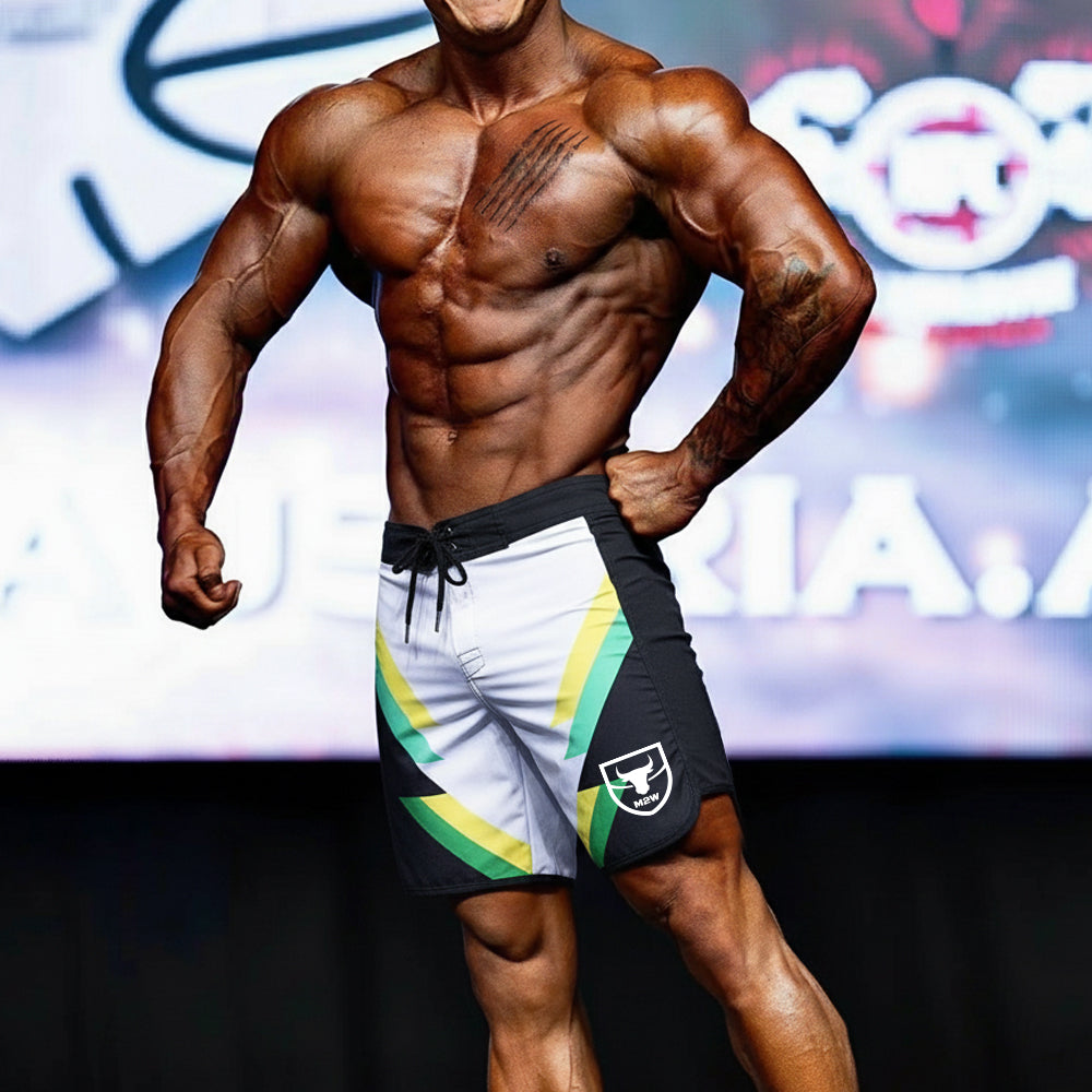 [MetroMuscleWear] IFBB Pro Mens Physique Board Short Pine (4717-71)