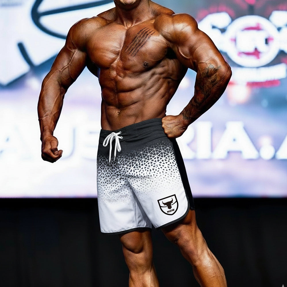 [MetroMuscleWear] IFBB Pro Mens Physique Board Short Gradient (4717-72)