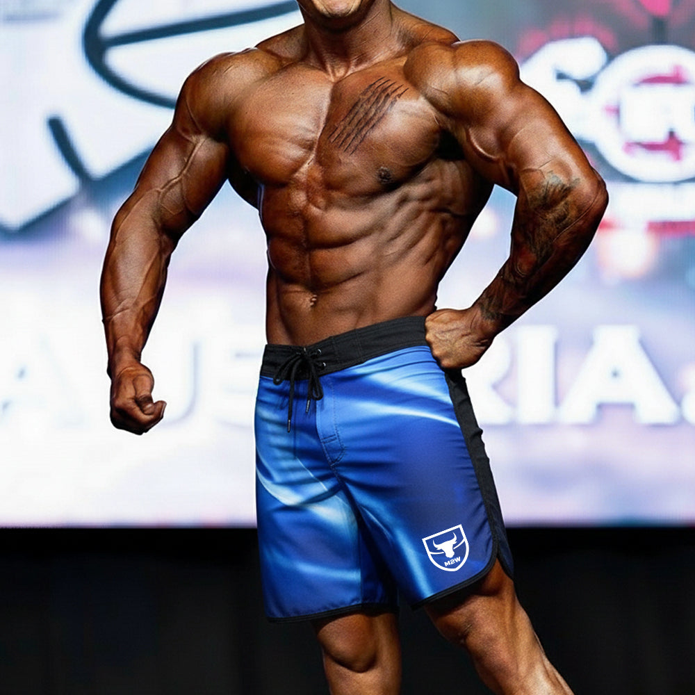 [MetroMuscleWear] IFBB Pro Mens Physique Board Short Marble (4717-75)