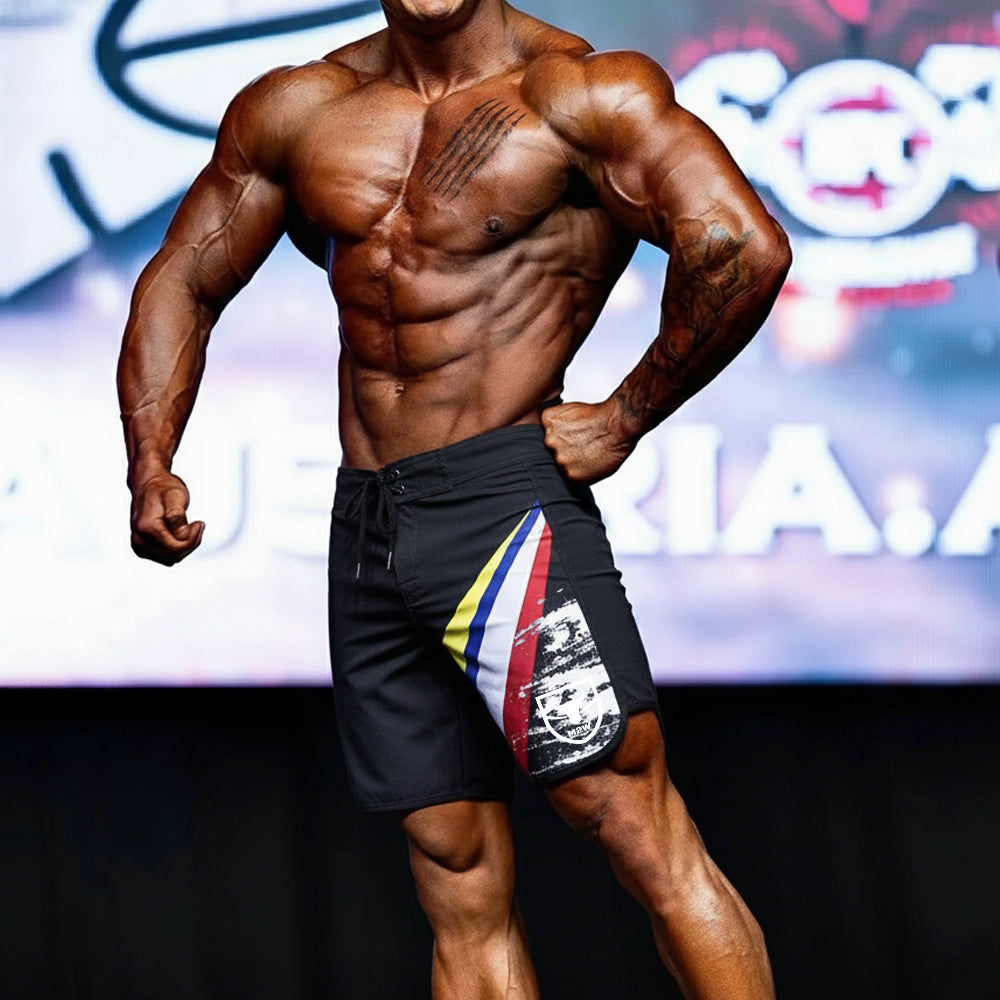 [MetroMuscleWear] IFBB Pro Mens Physique Board Short Colombia (4717-78)