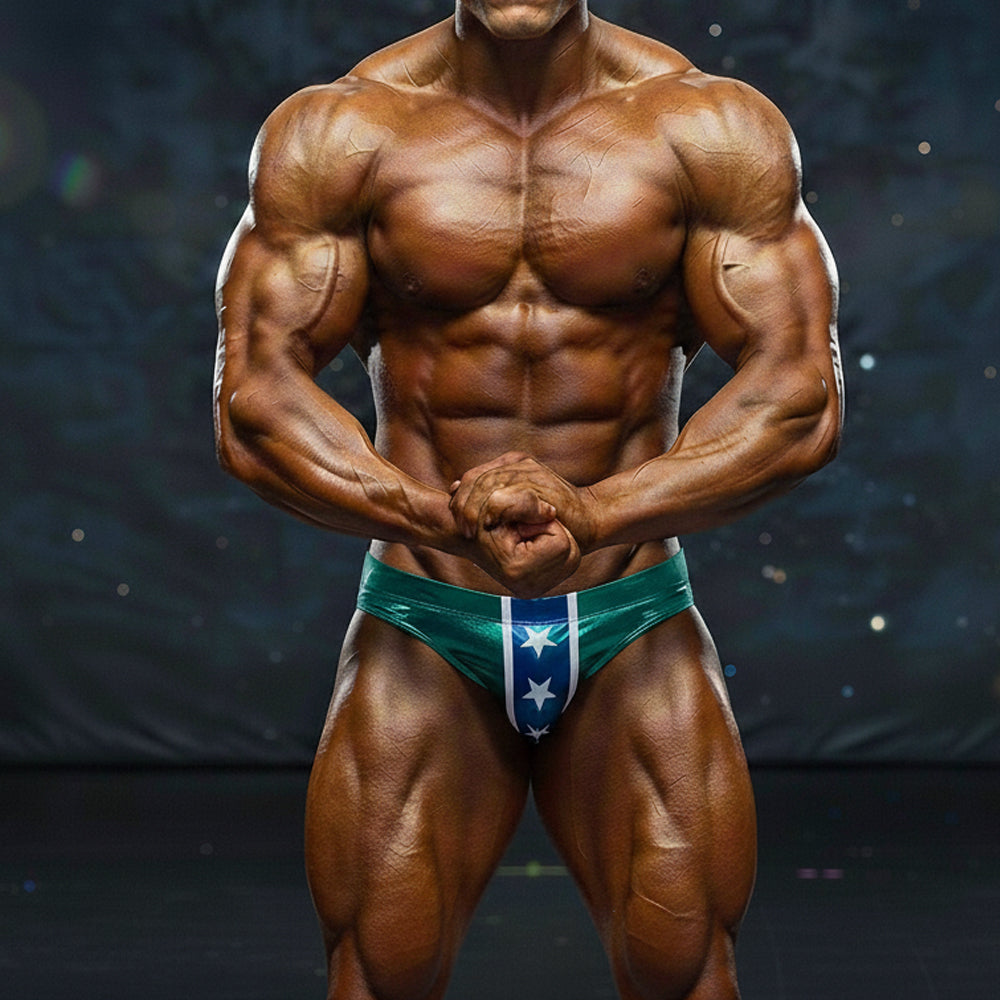 [MetroMuscleWear] Competition Suit Green Star (4974-17)