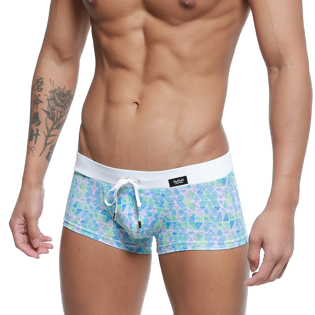 [M2W] Profundo Swim Boxer Briefs Glass (4986-62)