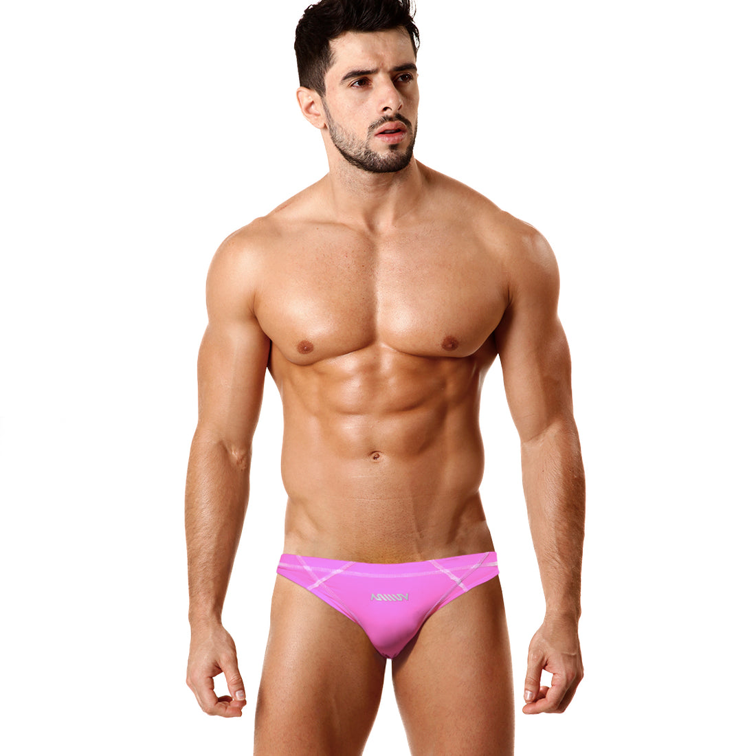 [M2W] WAHOO SHEER Swim Bikini Neon Pink (4989-S02)