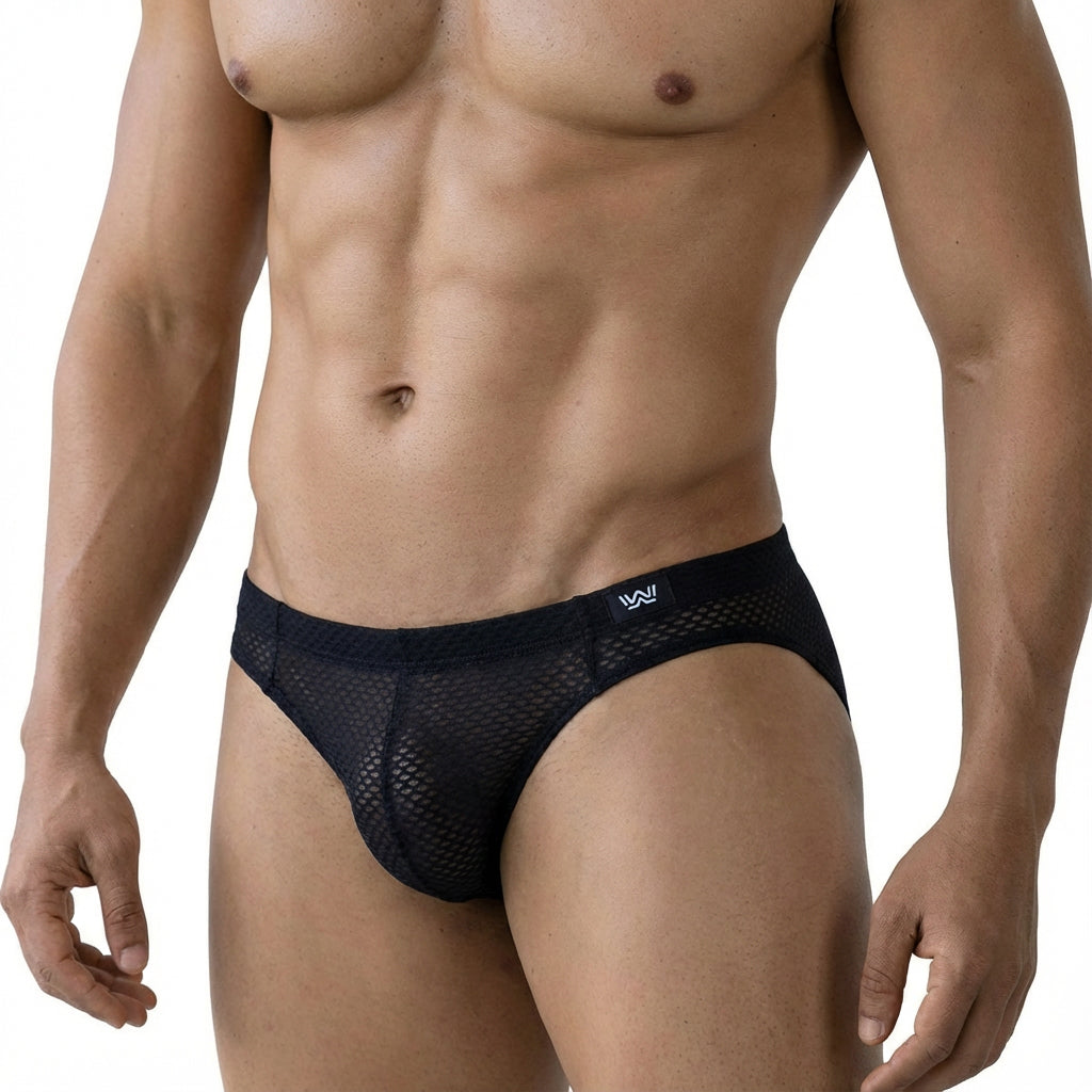 [M2W] Grid Mesh Bikini Black (5103-25)