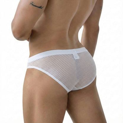 [M2W] Grid Mesh Bikini White (5103-28)