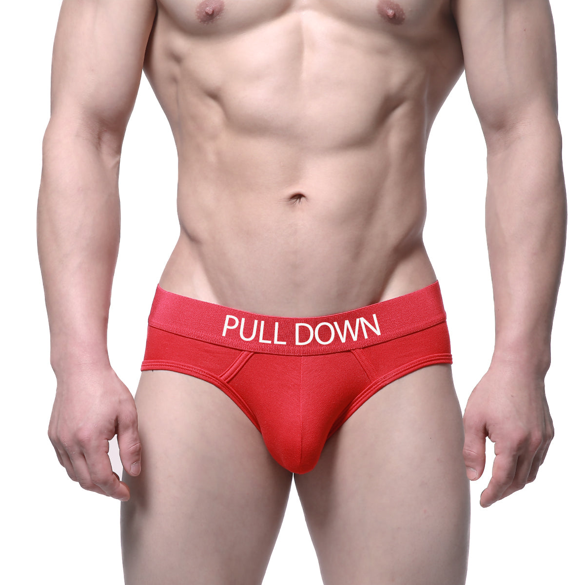 [M2W] PULL DOWN Hip Brief Red (8003-13)