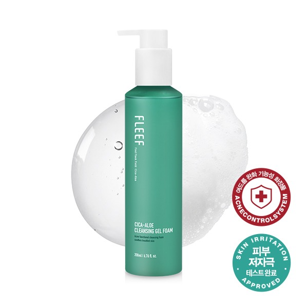 [MEN CARE] FLEEFE CICA ALOE CLEANSING GEL FOAM 200ml