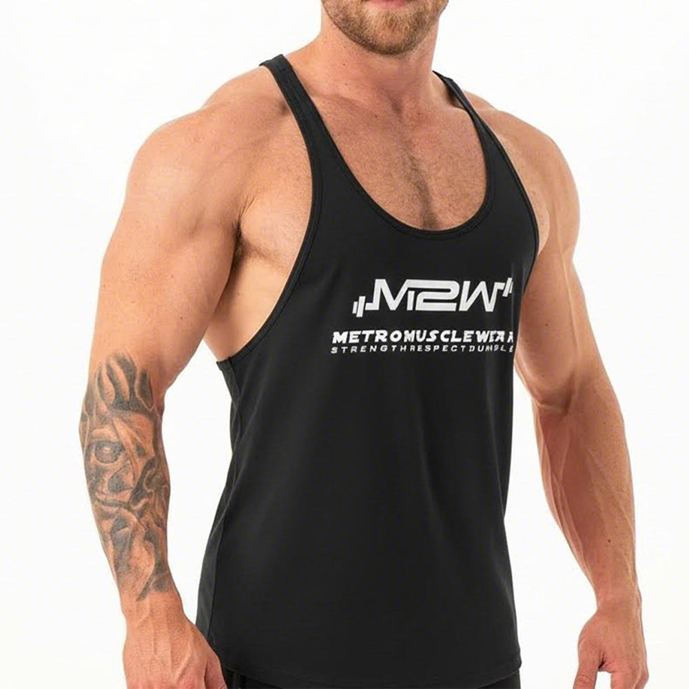 [MetroMuscleWear] GYM TANK TOP BLACK (M1027-20)