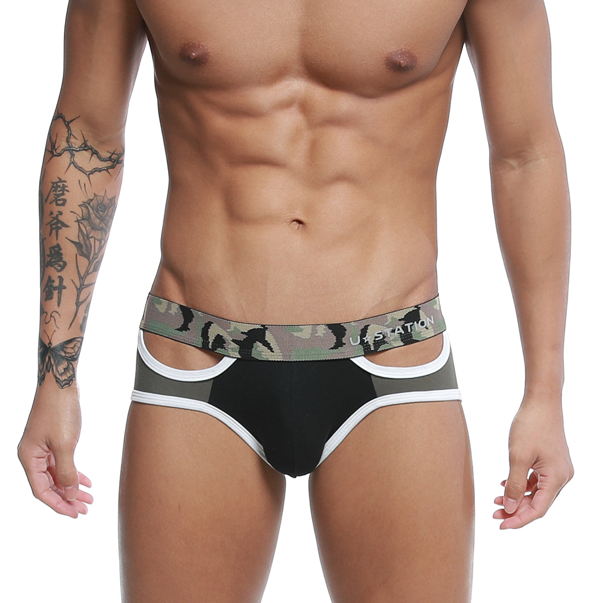 [U-STATION] Wings Brief Black (U0072-001)