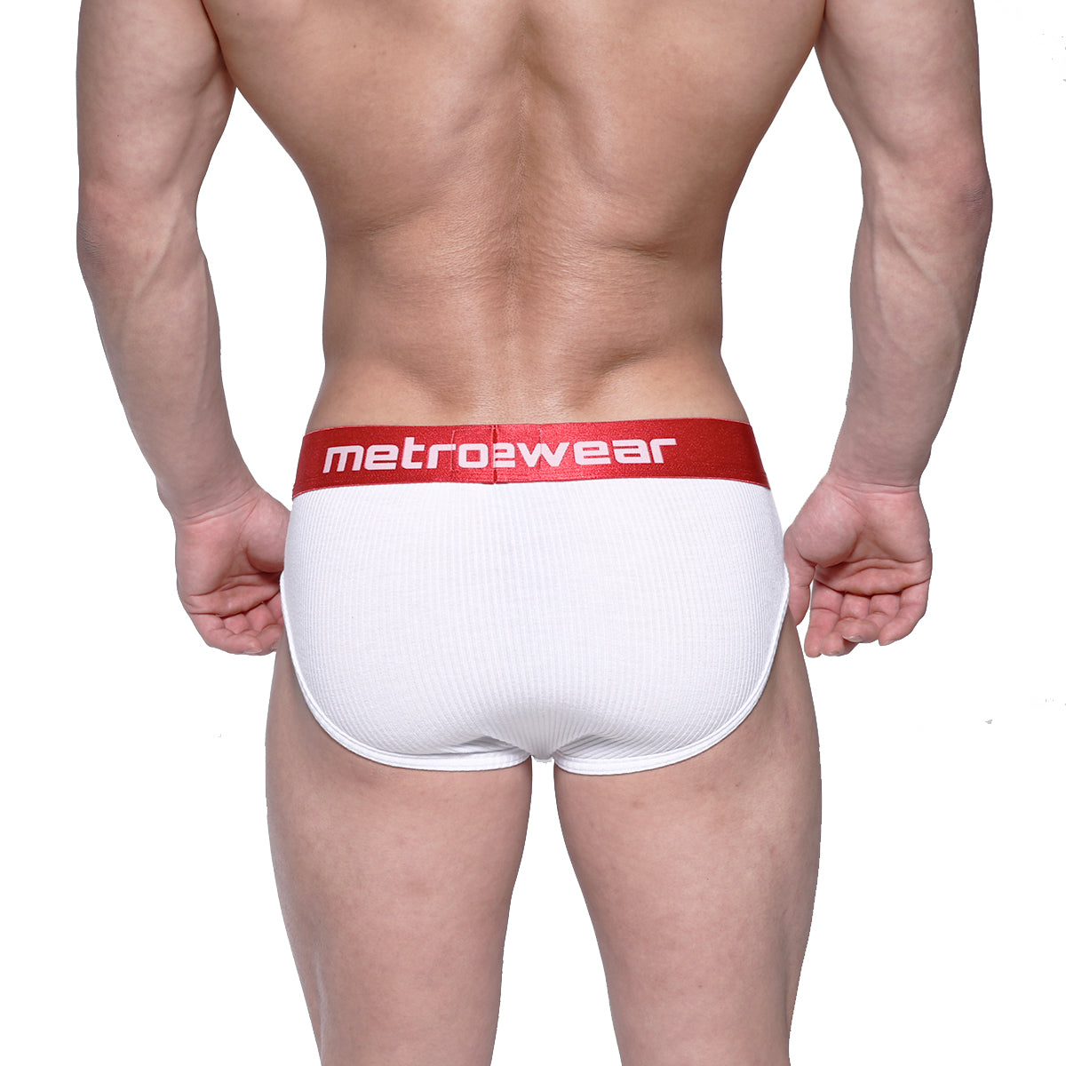 [M2W] Classic Ribbed Brief Red (1103-02)