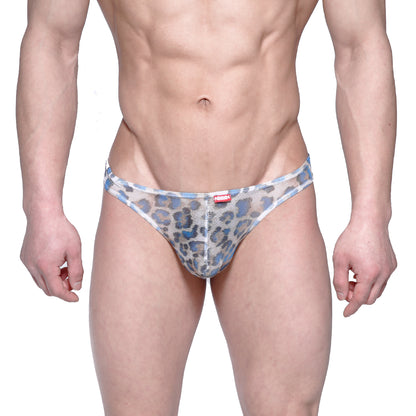 [M2W] Eureka Thong Leopard Blue (1322-73)