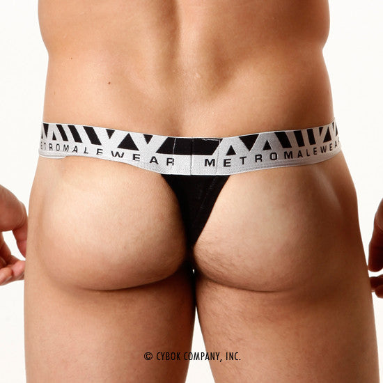 [M2W] Pima Cotton Hip Thong Black (3002-20)