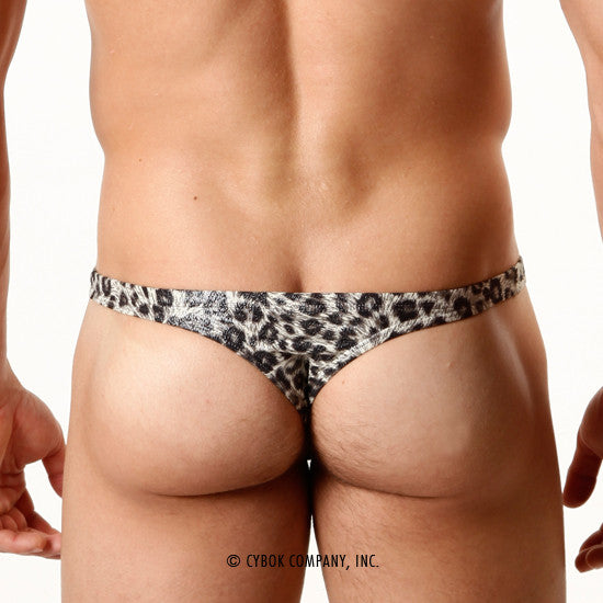 [M2W] Metalic Leopard Silver Thong (6002-61)