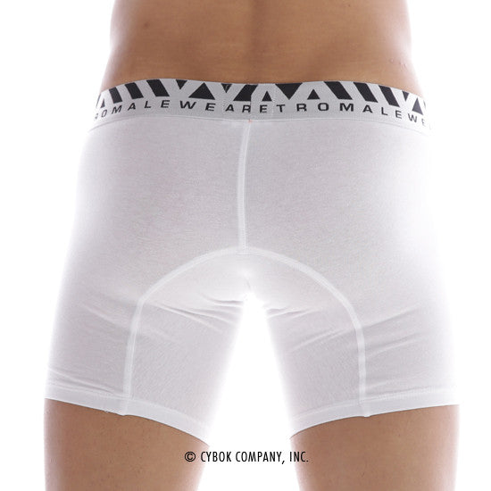 [M2W] Cotton Mid Boxer 10Inch White (3023-00)