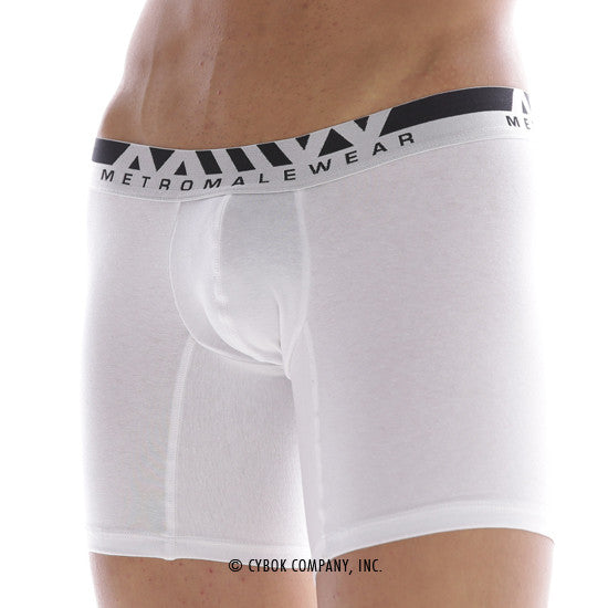 [M2W] Cotton Mid Boxer 10Inch White (3023-00)