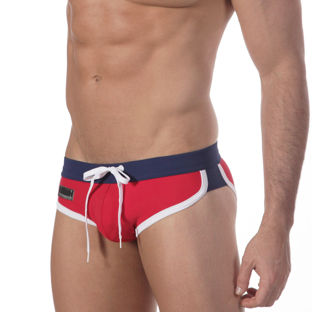 [M2W] Split Swim Brief RED (4923-12)