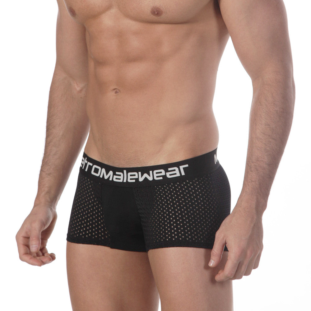 [M2W]Active Mesh Short Boxer Black 7Inch (3022-51)