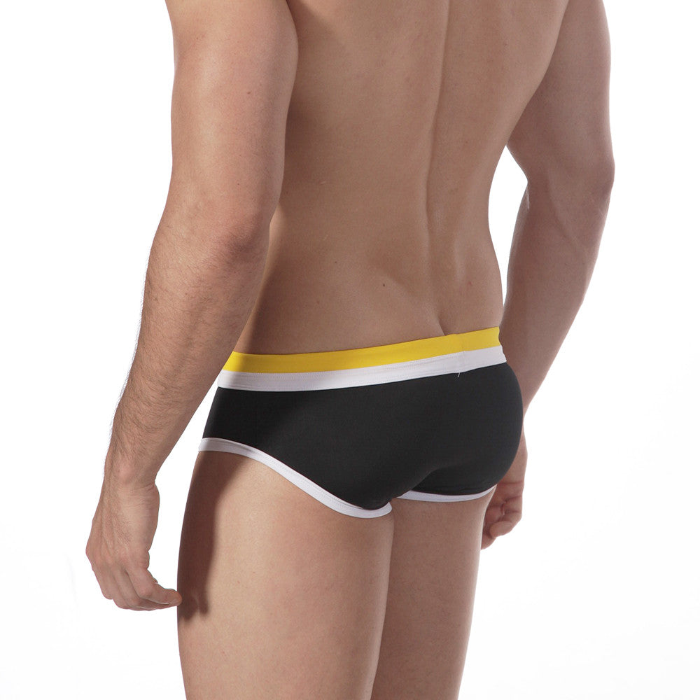 [M2W] Double Band Swim Brief Black (4916-20)