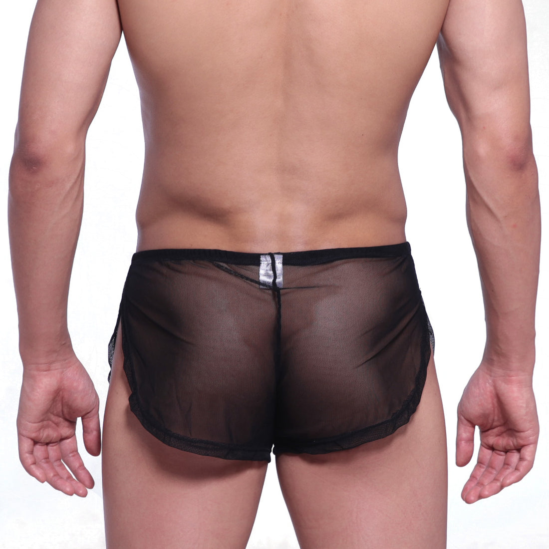 [M2W] Lounge Split Boxer Black Mesh (2008-71)