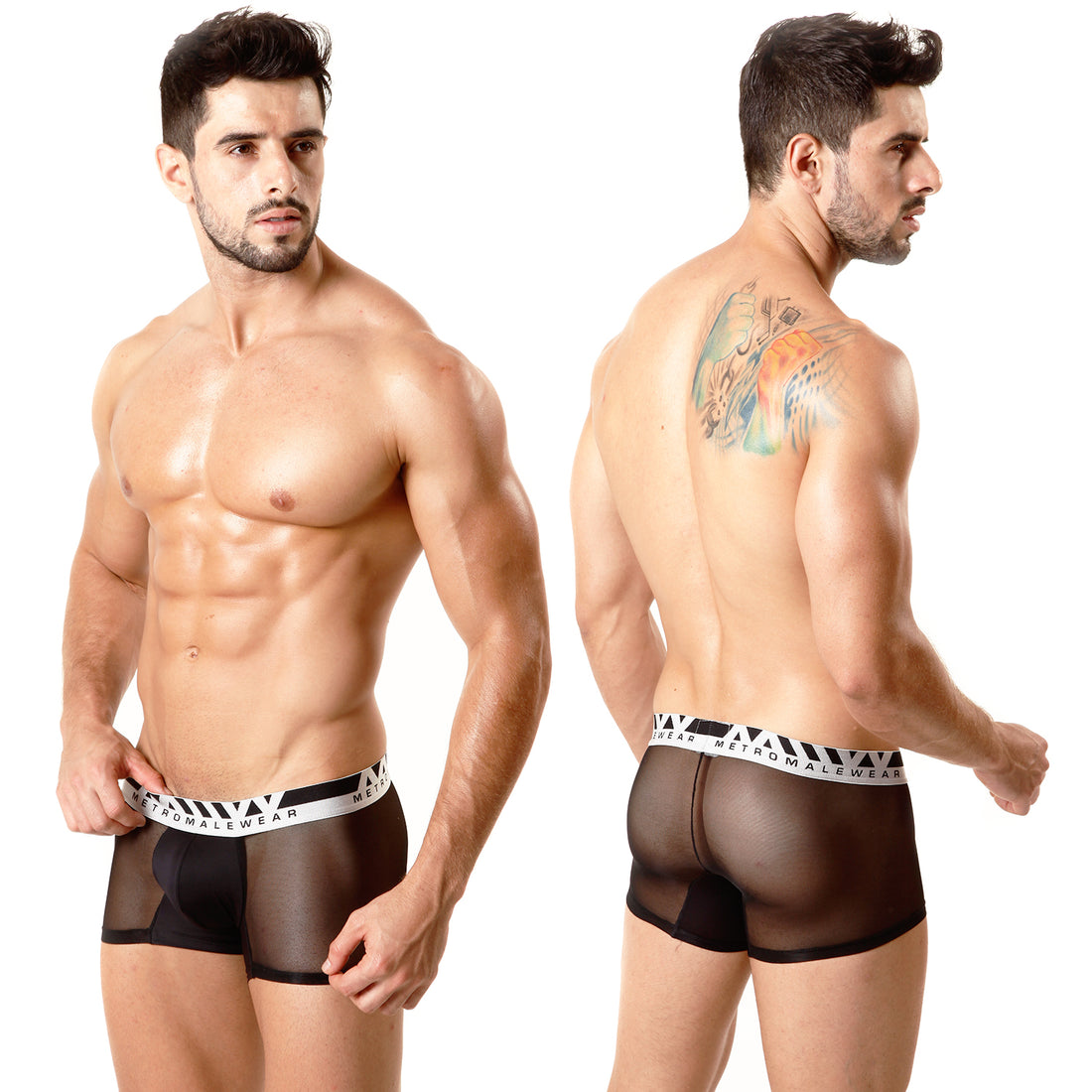 [M2W] Mesh Short Boxer 7Inch Black (2022-46)