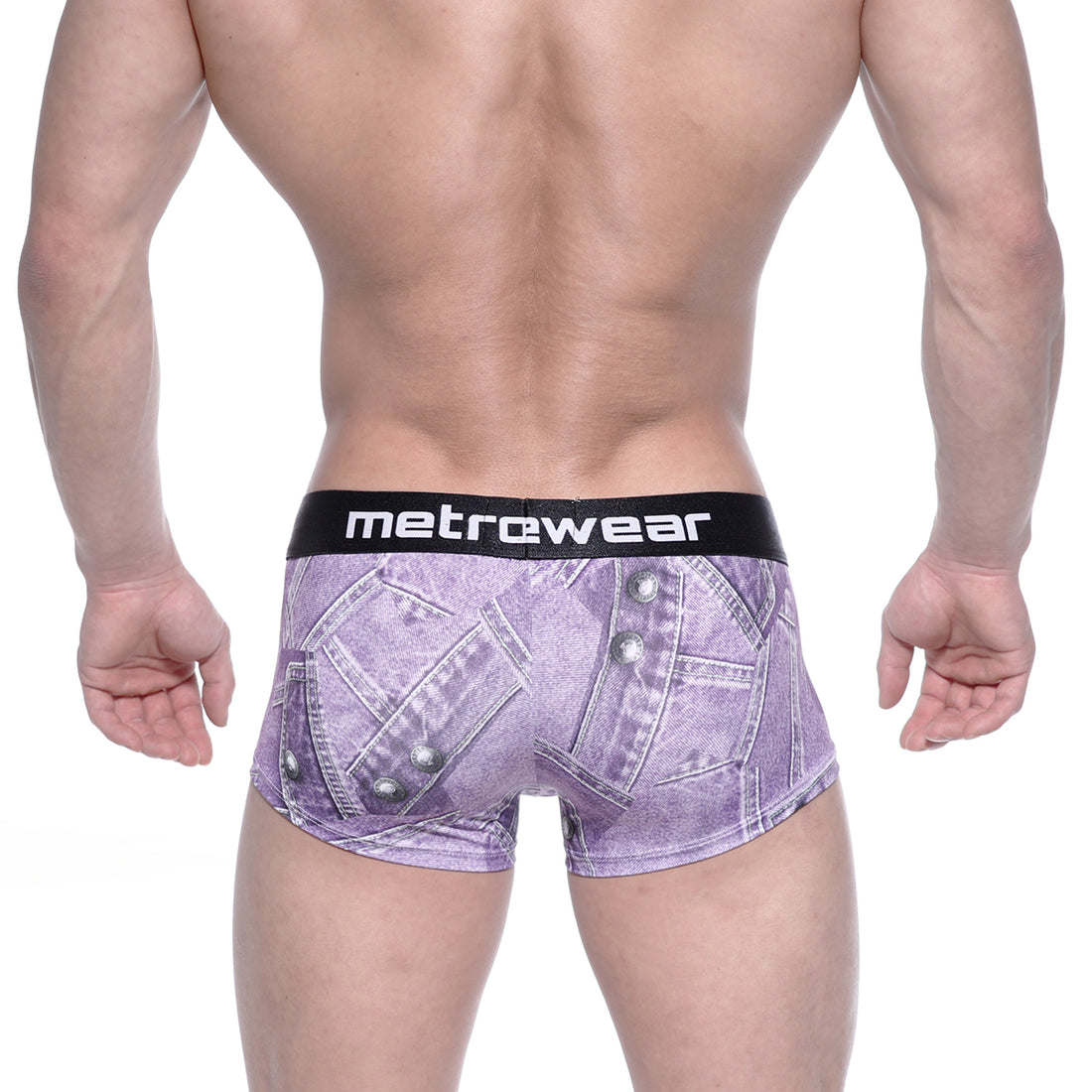 [M2W] Asian Short Boxer Denim Purple (2026-48)