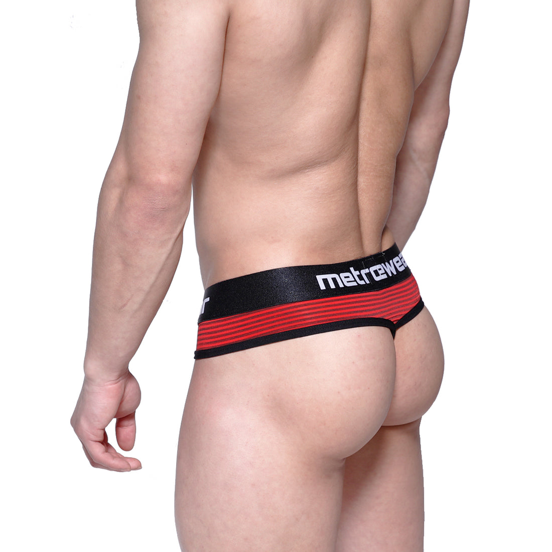 [M2W] Fine Thong Red Stripe (2712-42)