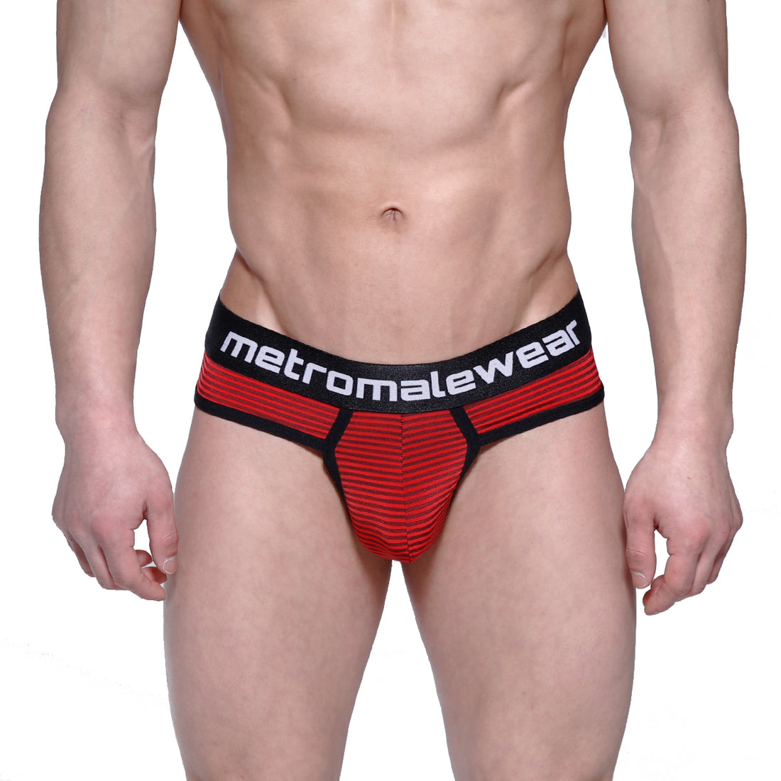 [M2W] Fine Thong Red Stripe (2712-42)