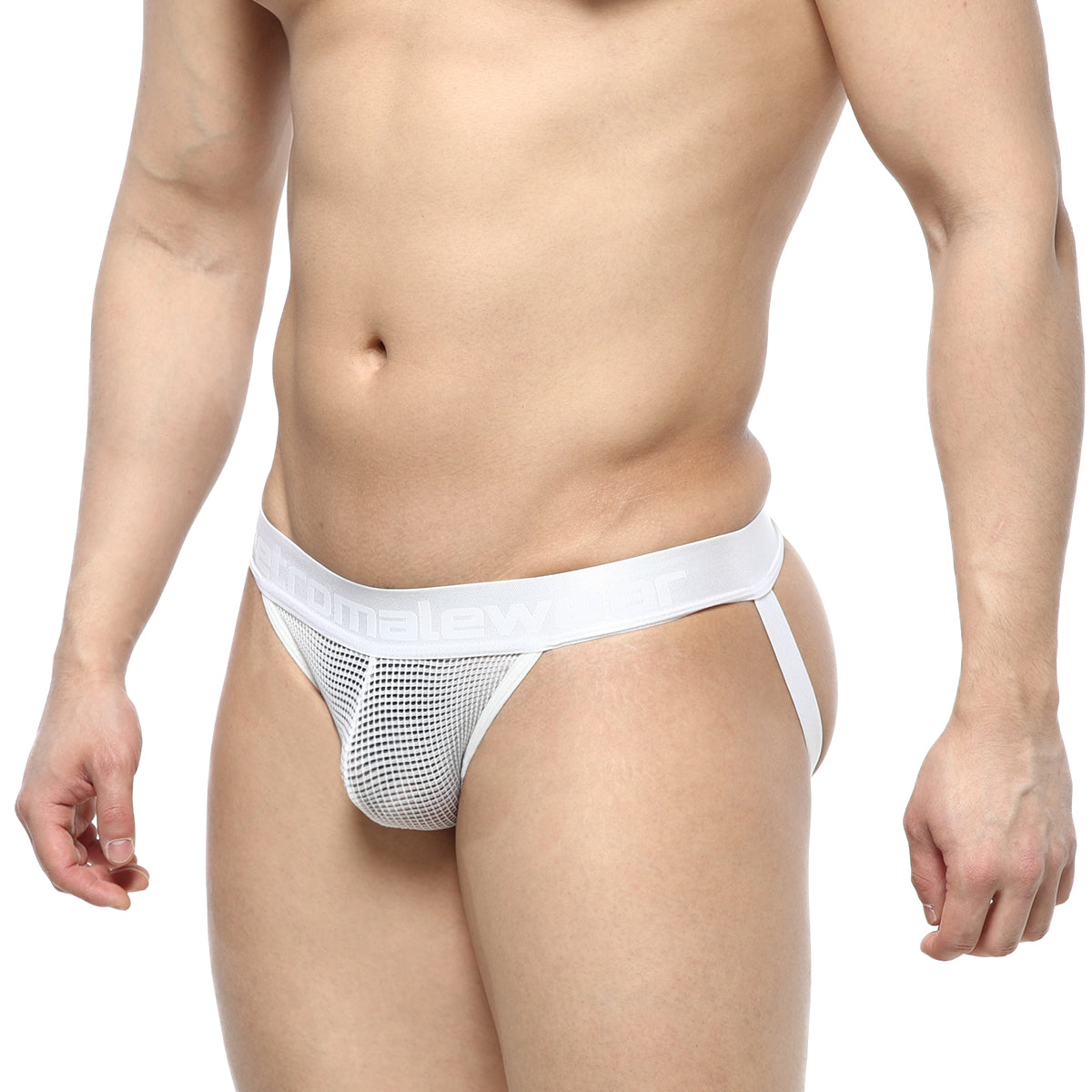 [M2W] Grid Mesh Jockstraps White (2901-34)