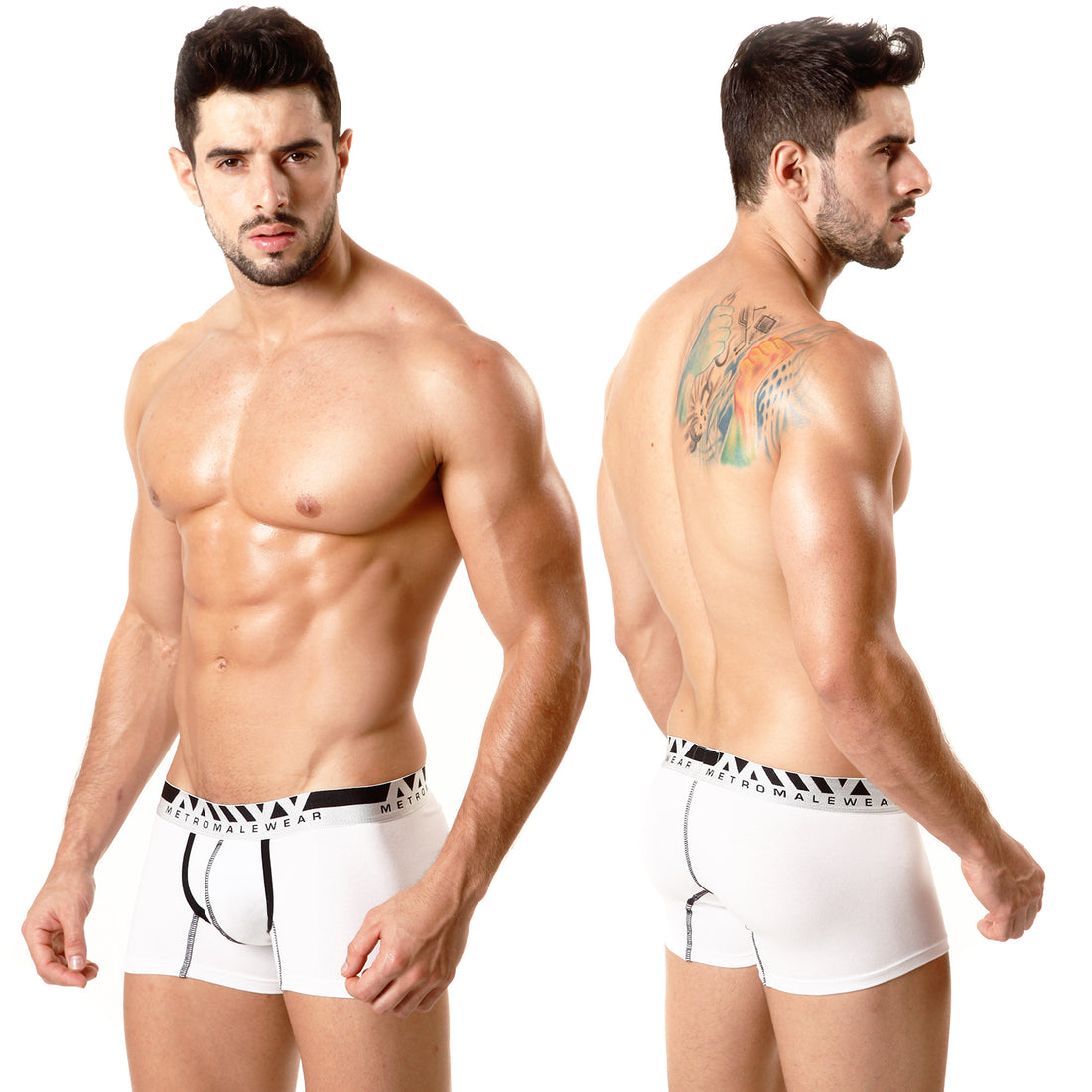 [M2W] Cotton Short Boxer 7Inch White (3022-00)