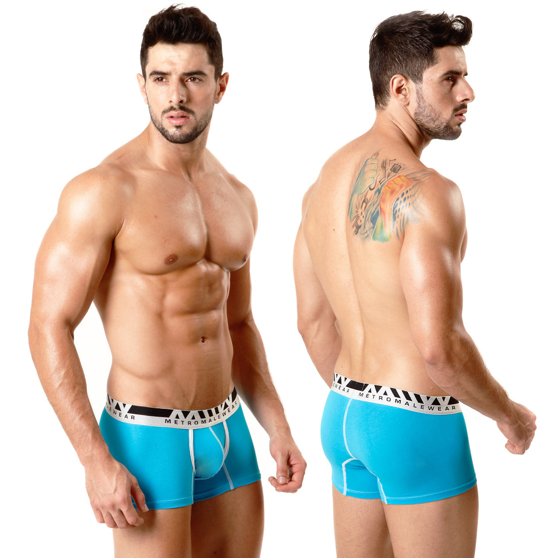 [M2W] Cotton Short Boxer Turquoise 7Inch (3022-08)