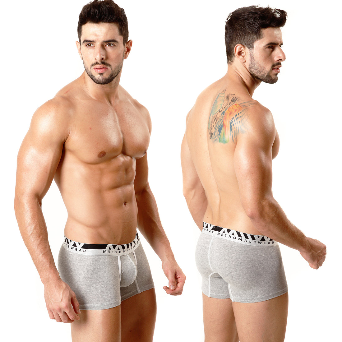 [M2W] Cotton Short Boxer Grey 7Inch (3022-10)