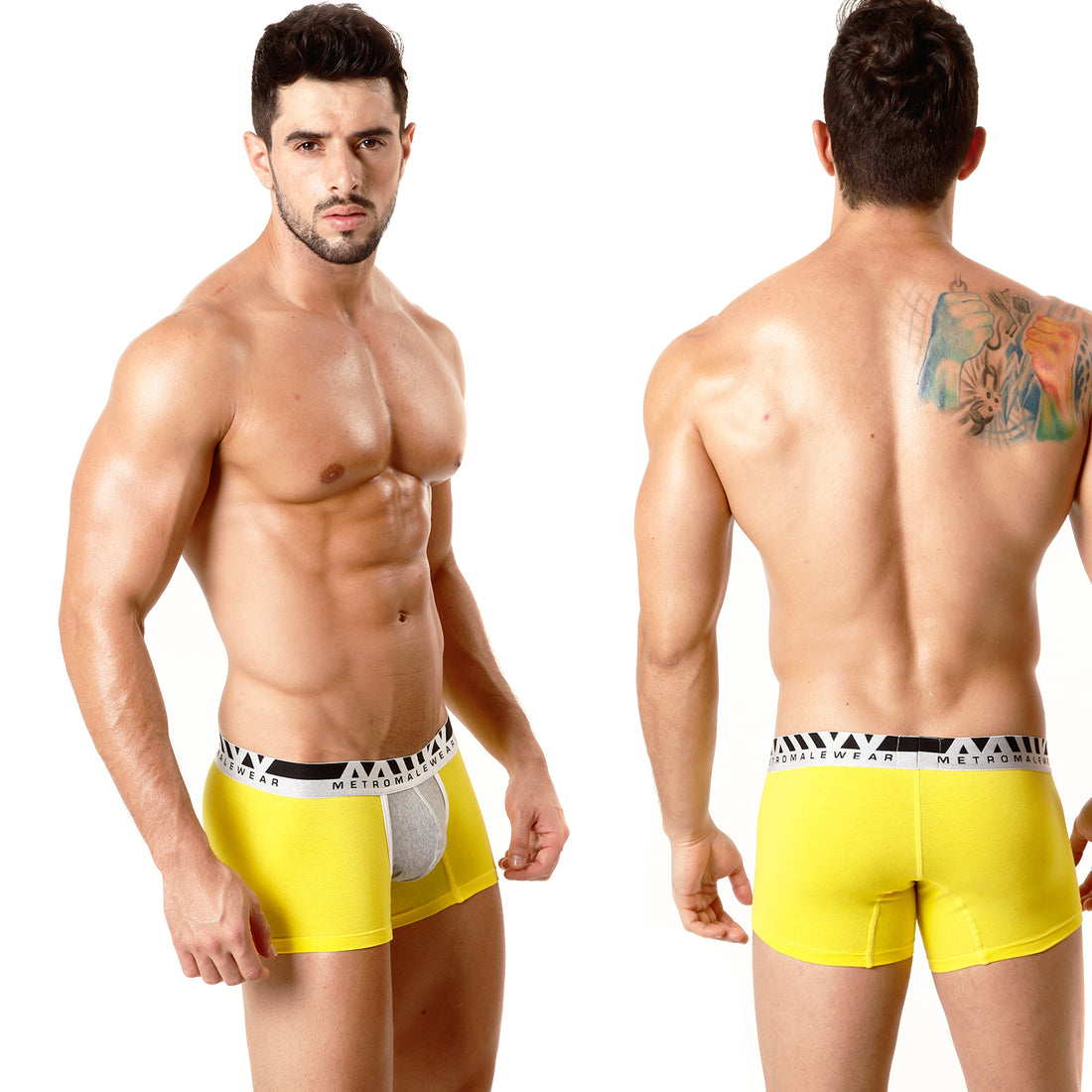 [M2W] Cotton Short Boxer Yellow 7Inch (3022-C15)