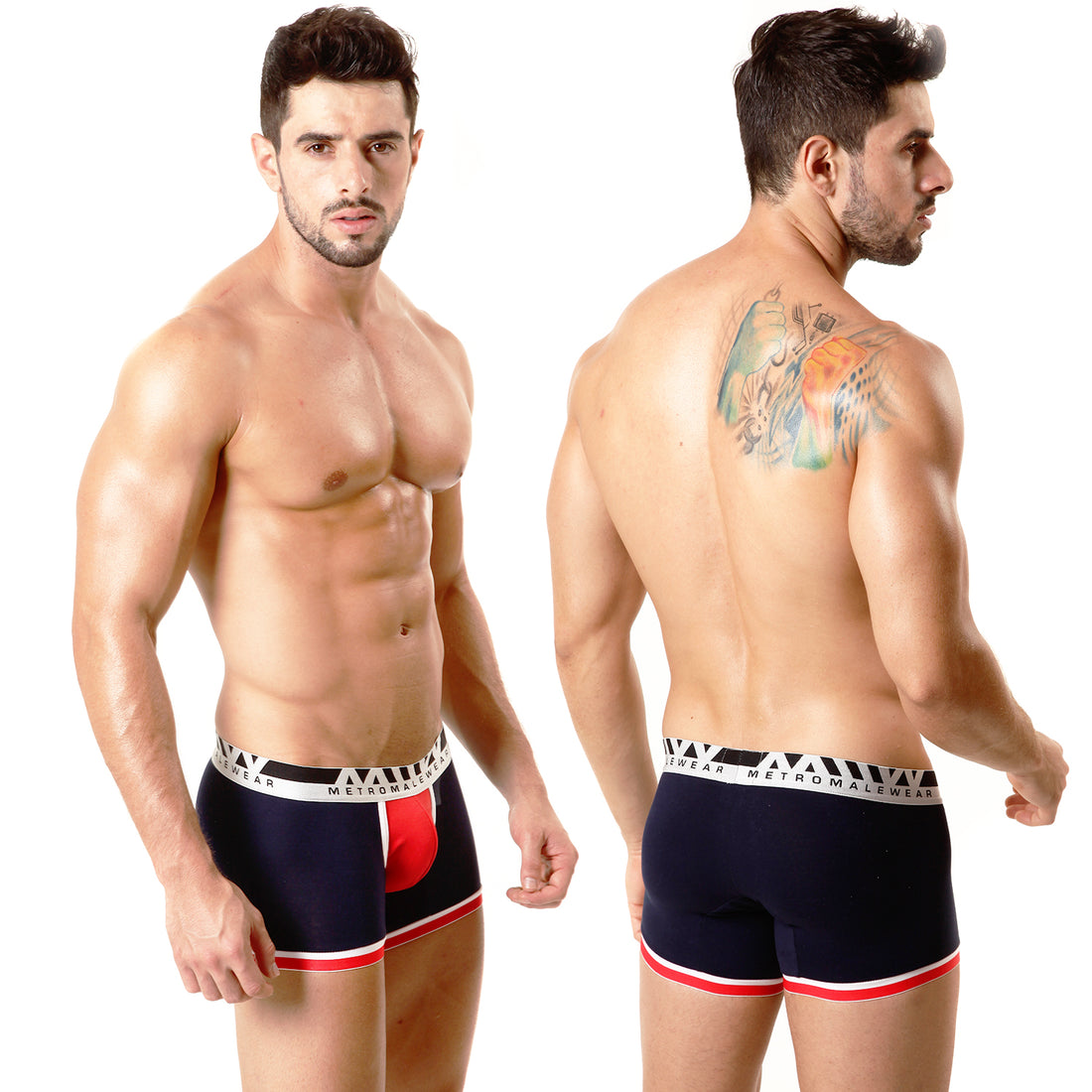 [M2W] Multi Color Short Boxer 7Inch Navy (3022-M28)