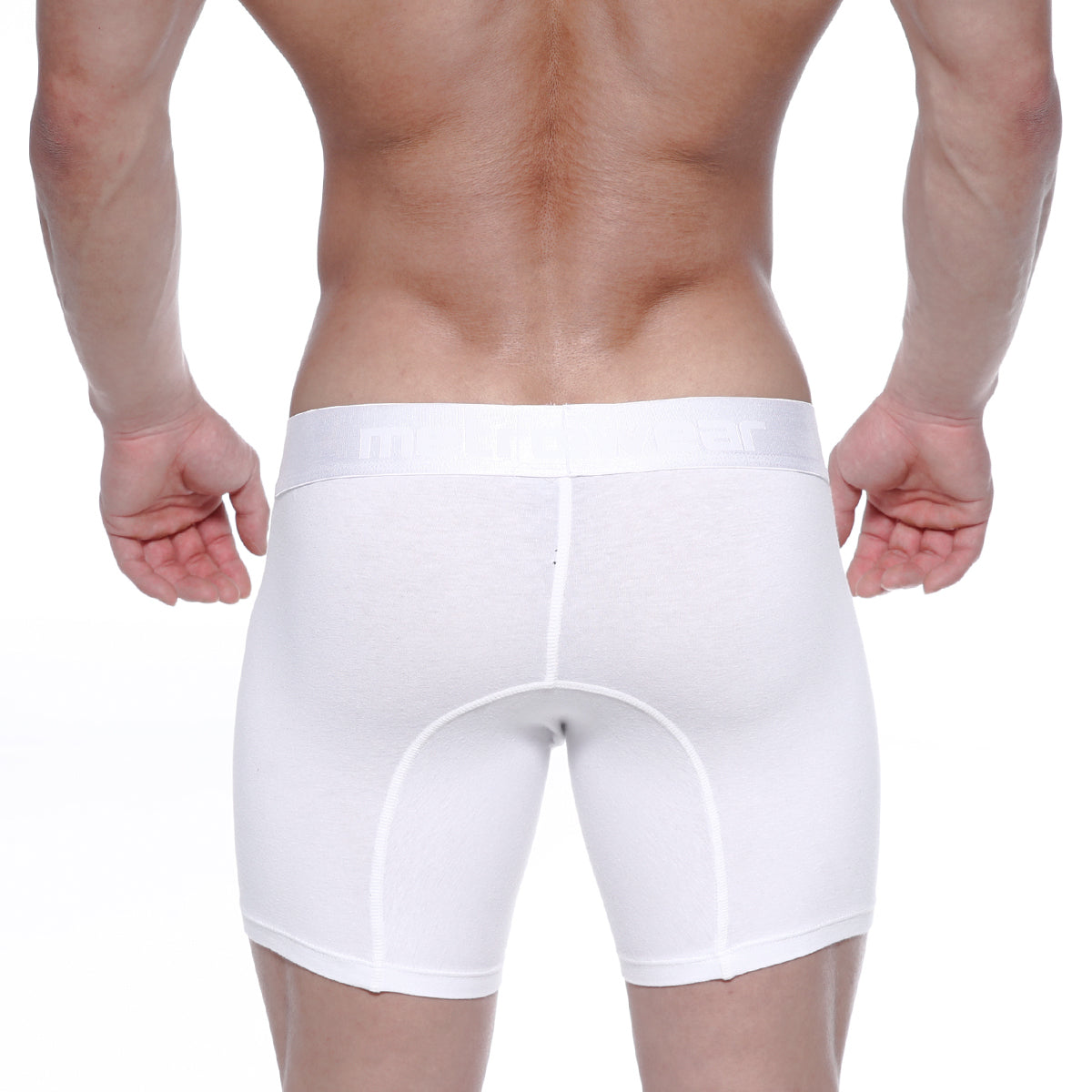 [M2W] Cotton Mid Boxer 10&quot; Crystal (3023-01)