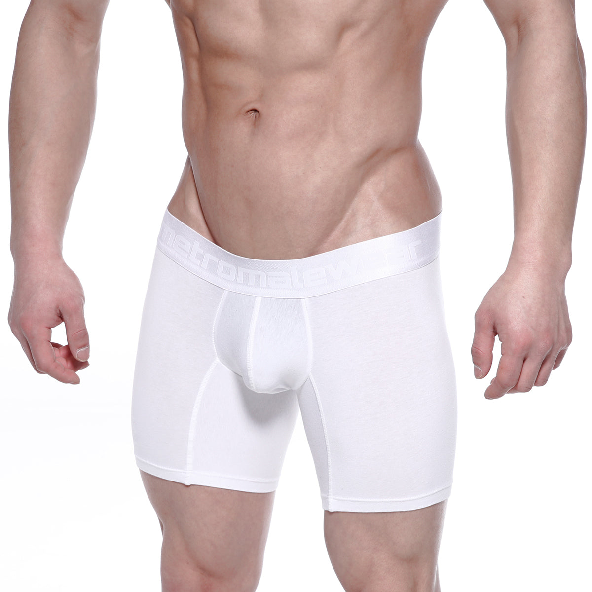 [M2W] Cotton Mid Boxer 10&quot; Crystal (3023-01)