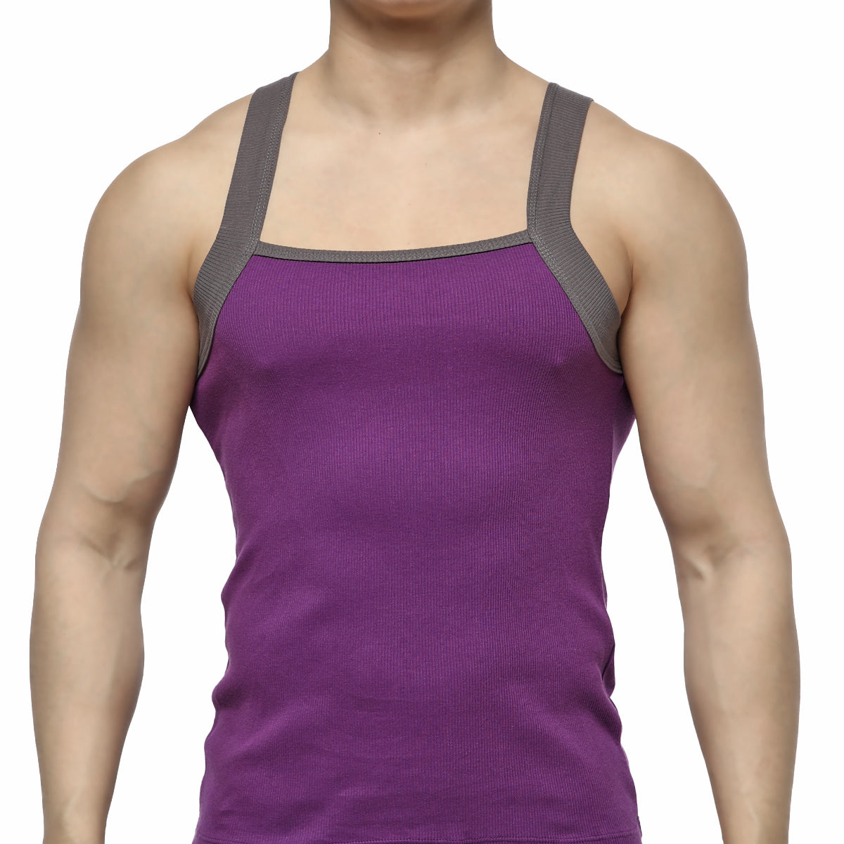 [M2W] Square Cut Tank Top Purple (3125-19)