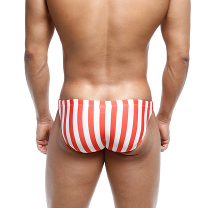 [M2W] Classic Swim Bikini Orange Stripe (4937-34)